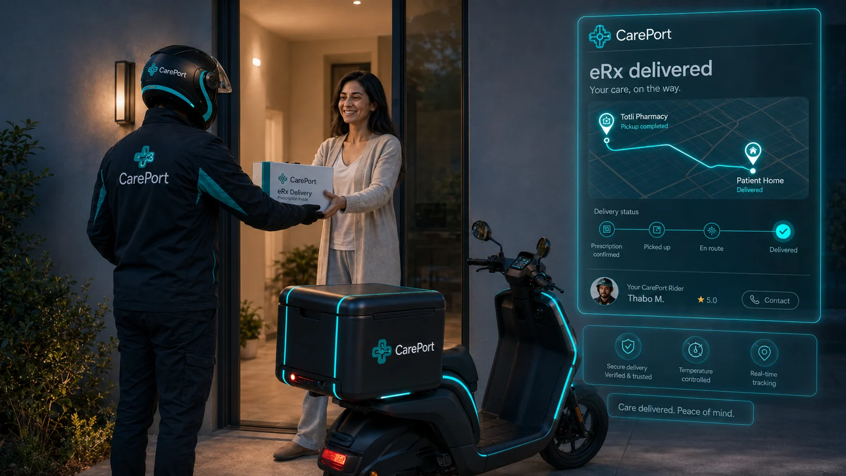 CarePort pharmacy fulfilment and medicine delivery workflow